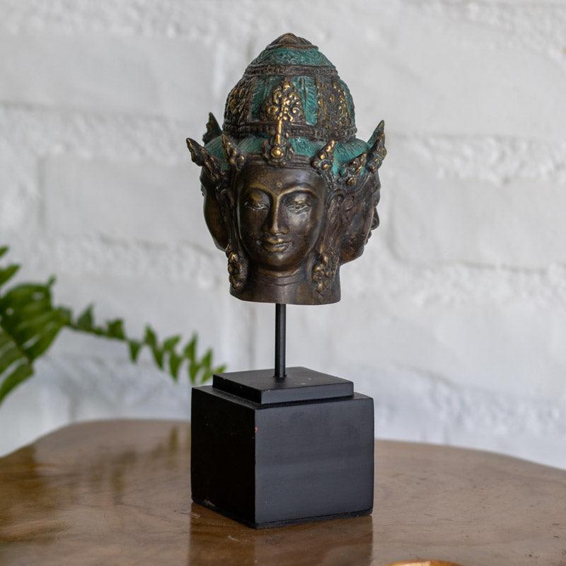 escultura deusa dewi trimurti decoracao bronze bali indonesia feminino altar hinduismo deuses loja artesintonia 01