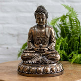 buda medicina bronze escultura estatua buda decoração de casa zen budista artesintonia 1