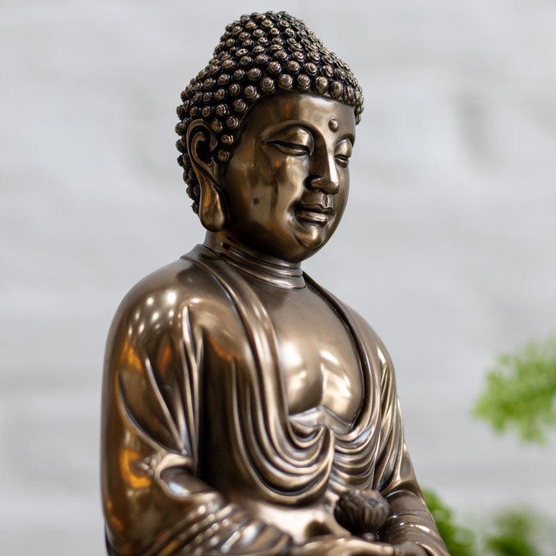 buda medicina bronze escultura estatua buda decoração de casa zen budista artesintonia 3