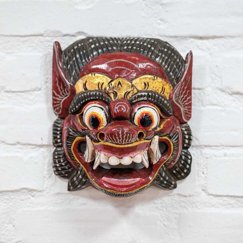 Barong Mask 20cm - Um Símbolo de Sabedoria 🏮🌿 Autêntico Artesanato Balinês 🎭 