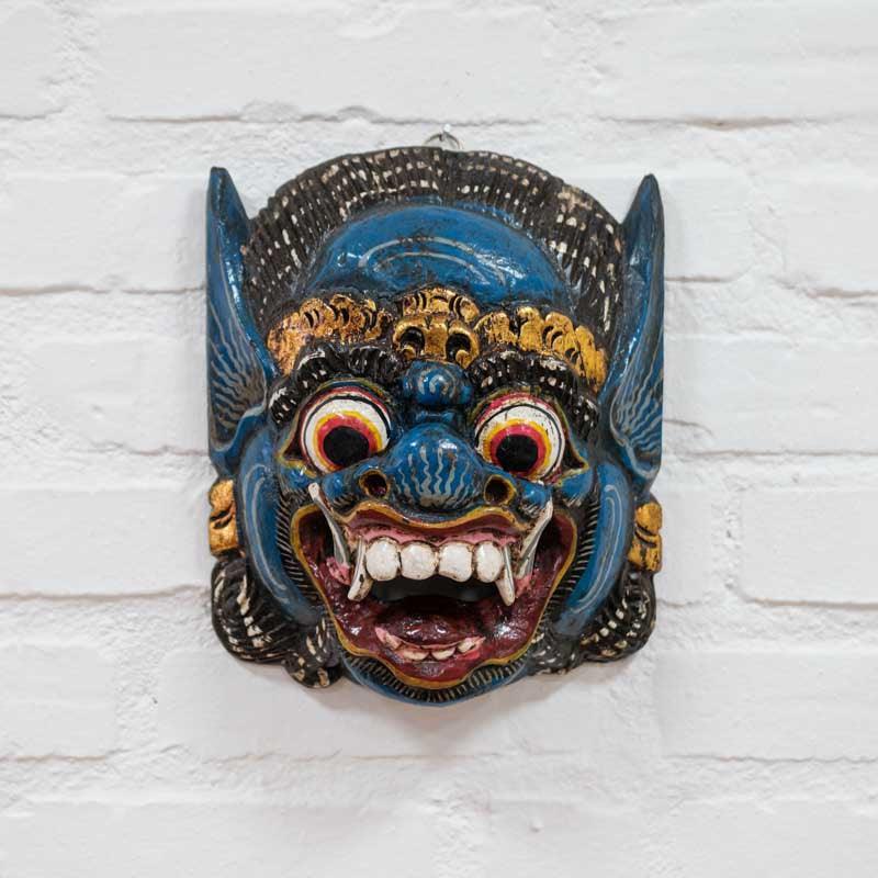 Máscara Barong artesanal em madeira feita à mão em Bali.