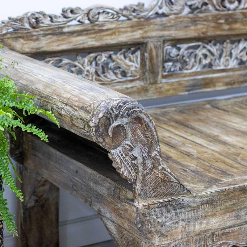 banco sofa cama artesanal madeira teca detalhes entalhos decoracao sala quarto bali indonesia artesanato loja artesintonia 03