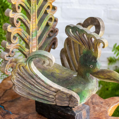 escultura adorno passaro madeira bali indonesia decoracao casa ambientes artesanato loja artesintonia 05