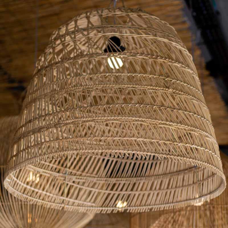 luminária teto rattan fibra natural decoração ferrugem boho elegância design bali indonésia artesanato trama loja artesintonia 04