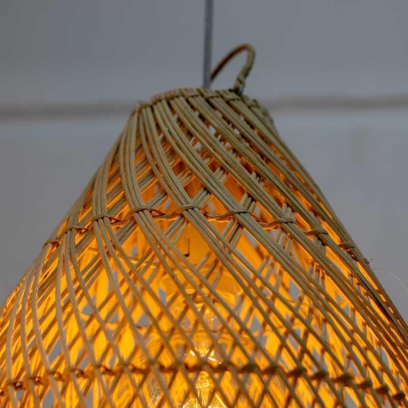 lustre luminaria pendente teto rattan balinesa fibras naturais objetos artesanais iluminarias iluminacao casas ambientes salas living quartos 