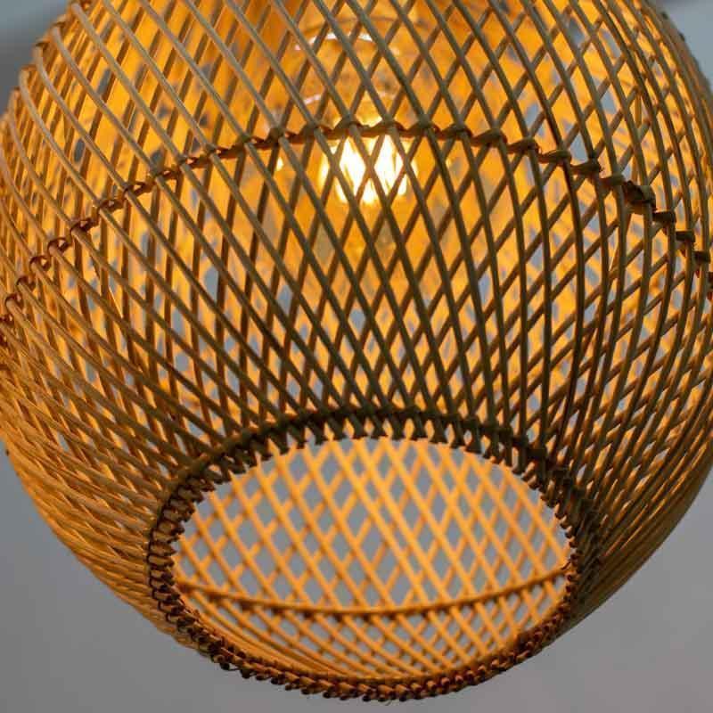 lustre luminaria pendente teto rattan balinesa fibras naturais objetos artesanais iluminarias iluminacao casas ambientes salas living quartos 