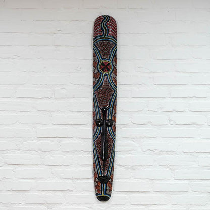 Encante-se com a Máscara Decorativa Lombok Color 🌺 Uma obra-prima artesanal da Indonésia 🖌️🏯 