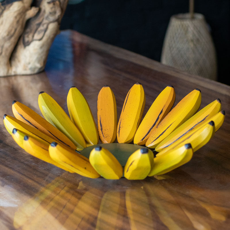 fruteira bandeja madeira artesanal artesanato brasileiro bananas ouro decoracao casa mesa centro cozinha loja artesintonia 01