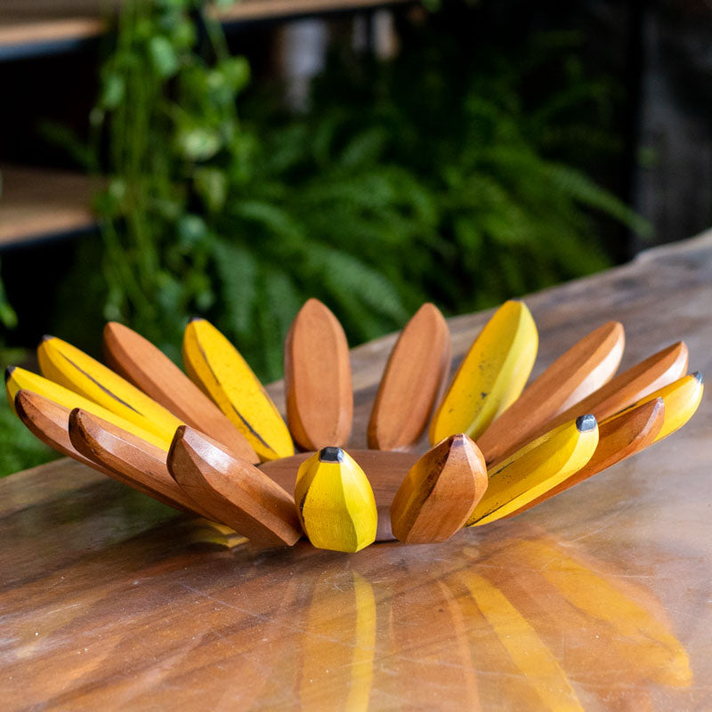 fruteira bandeja madeira artesanal brasileiro bananas terra decoração casa mesa centro cozinha loja artesintonia 01