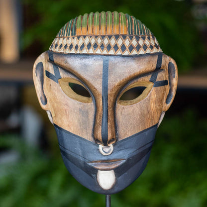 mascaras decorativas madeira etnica cor aborigene tribal decoração artesintonia umutinas 2