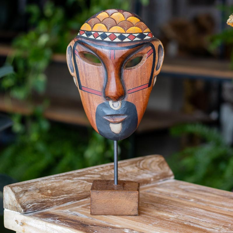 mascara decorativa etnia bororo indigena home decor etnica decorativa artesanal curral carranca na base 1