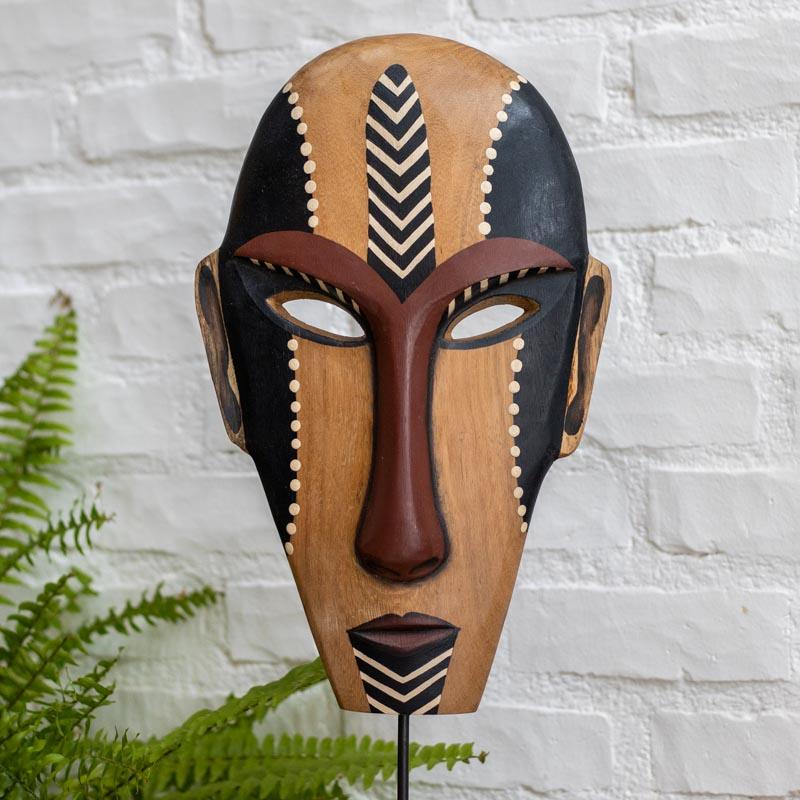 Máscara Étnica em Madeira | Fang - Arte &amp; Sintonia artes únicas, brasil design, curral, Decor Home, Etnicas, etnico, etnicos all, lancamentos, Madeira, mascaras com base