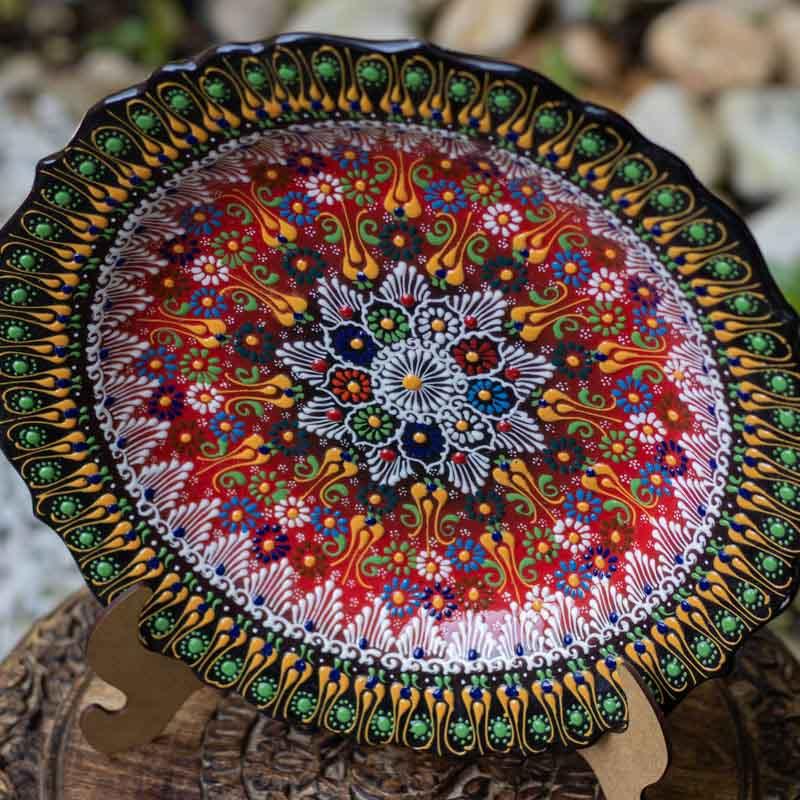 prato ceramica turca pintura artesanal mandala decorativa núcleos cultura tradicao turquia loja artesintonia 01