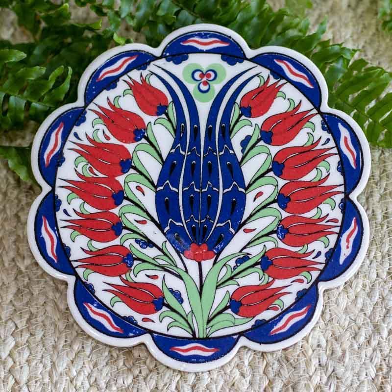 descanso panela decorativo turco ceramica artesanal pinturas desenho mosaico mesa cozinha comprar loja artesintonia