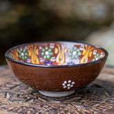tigela turca marrom pintura artesanal ceramica turquia cultura tradição decoração bowl loja artesintonia 02