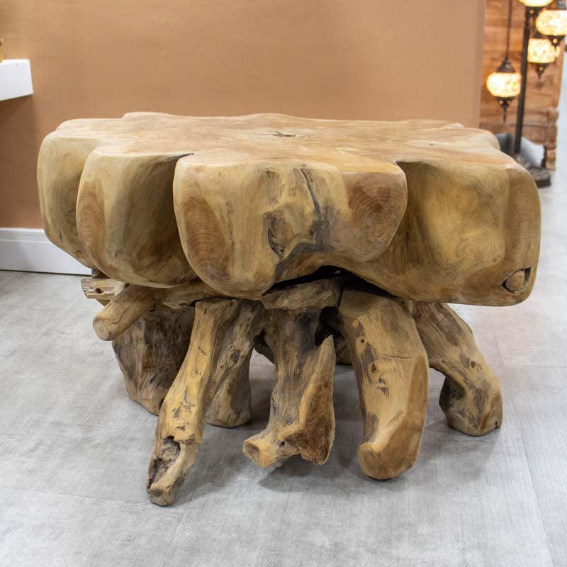 mesa madeira tronco rustico artesanal bali indonesia casa sala rustico loja artesintonia 03