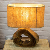 abajur madeira rustica luminaria mesa casa decoracao bali artesanal rustic wood lampshade 01