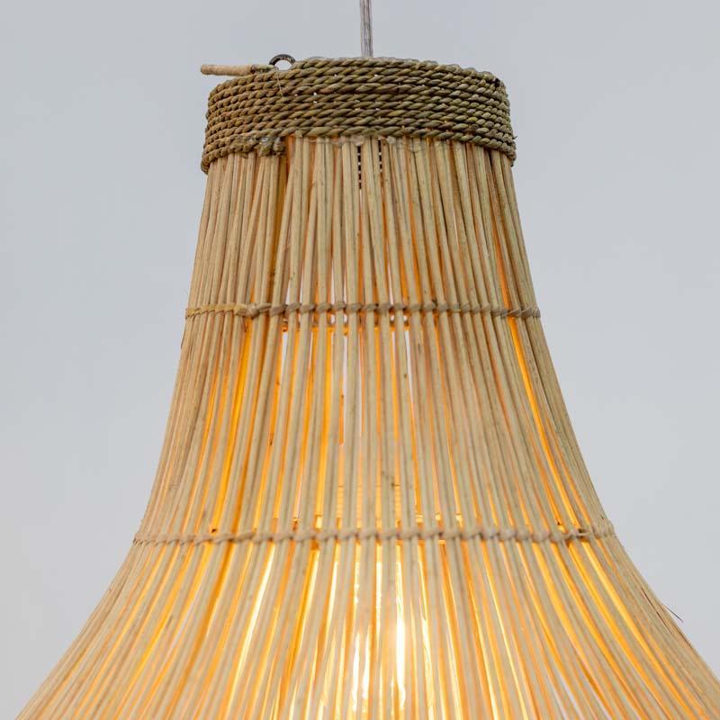luminária teto rattan fibra natural decoração ferrugem boho elegância design bali indonésia artesanato trama loja artesintonia 02