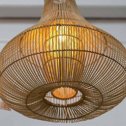 luminária teto rattan fibra natural decoração ferrugem boho elegância design bali indonésia artesanato trama loja artesintonia 03