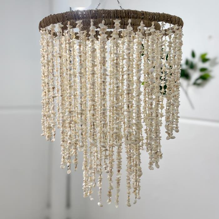 lustre luminária pendente conchas búzios boho decor decoration arte artesanato artesão bali balinês indonésia