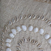capa almofada têxtil búzios conchas decoração decoração estilo boho bali balinês indonésia