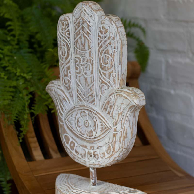 mão fátima hamsa pátina madeira branca boho zen decor decoration bali balinês indonésia madeira albezia-03 