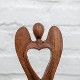 escultura anjo coração angel heart madeira esculpida decoração decoration home decor zen love amor bali balinês balinesa indonésia handmade