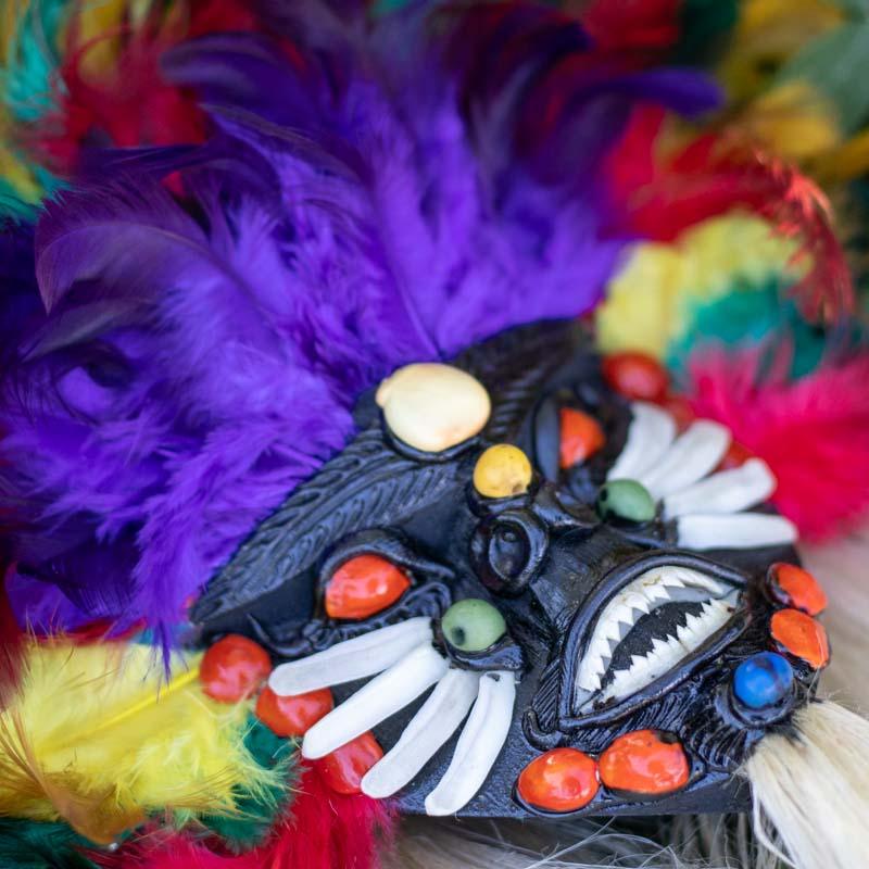 mascara decorativa artesanal indigena etnica cultura brasil ancestrais parede máscara étnica 02