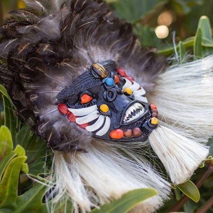 mascara decorativa artesanal indigena etnica cultura brasil ancestrais parede máscara étnica 04