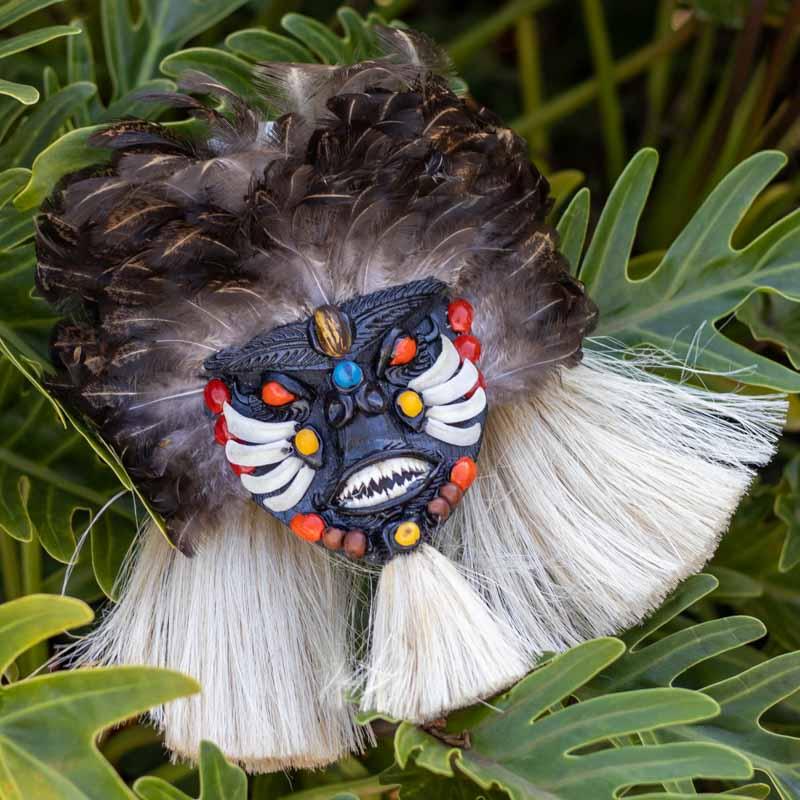 mascara decorativa artesanal indigena etnica cultura brasil ancestrais parede máscara étnica 05