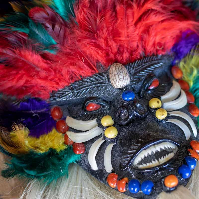 mascara decorativa artesanal indigena etnica cultura brasil ancestrais parede máscara étnica 04