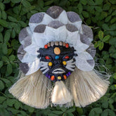 mascara decorativa artesanal indigena etnica cultura brasil ancestrais parede máscara étnica 01