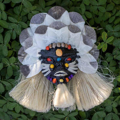 mascara decorativa artesanal indigena etnica cultura brasil ancestrais parede máscara étnica 01