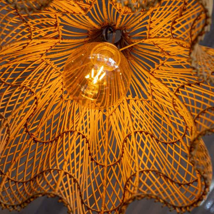 Luminária em Rattan Bali | Floral - Arte &amp; Sintonia 2024,Bali24,Fibra Natural - Rattan,Indonésia / Bali,Lustres / Pendentes,Santa Cecília