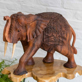 escultura madeira elefante madeira suar artesanal entralhado artesanato indonésia bali animais decorativos artesintonia 1