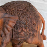 escultura madeira elefante madeira suar artesanal entralhado artesanato indonésia bali animais decorativos artesintonia 3
