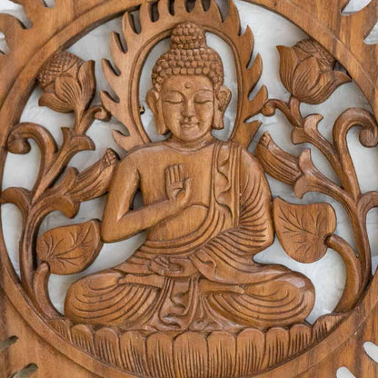 GL78 B mandala madeira entalhada buda divindade decoracao decoracao zen arte bali indonesia artesintonia 2