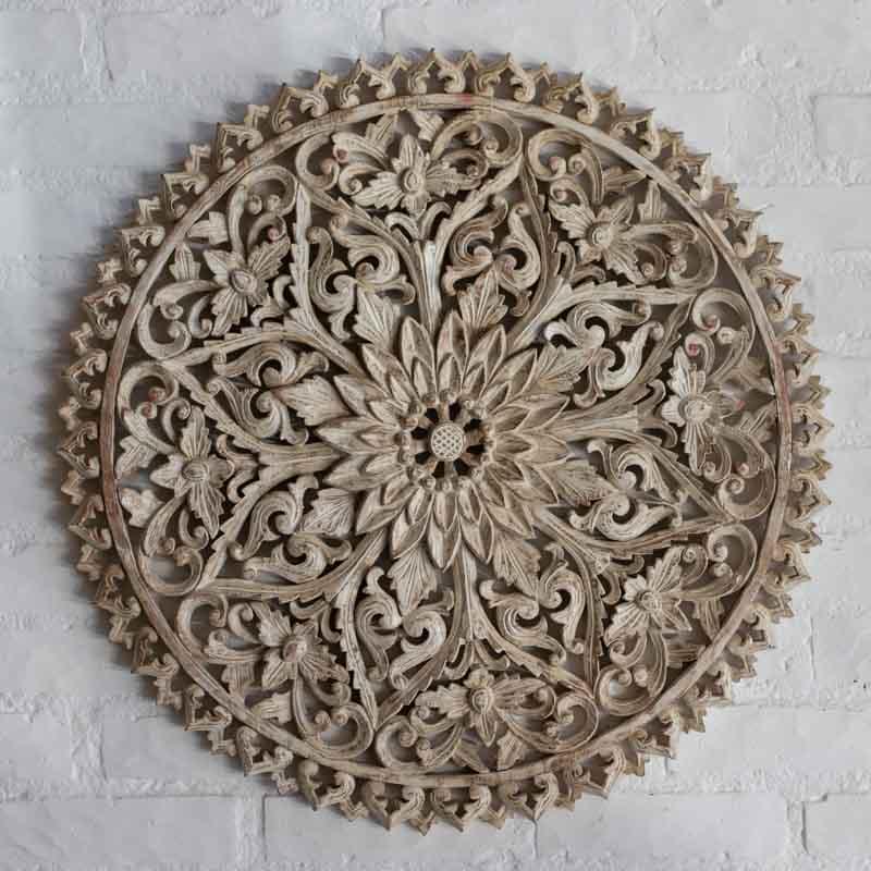 mandala paredes patina decoracao madeira entalhada bali indonesia artesintonia 60cm 1