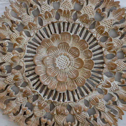 GL90 mandala clara esculpida madeira artesanal arte bali indonesia arabesco floral artesintonia 2