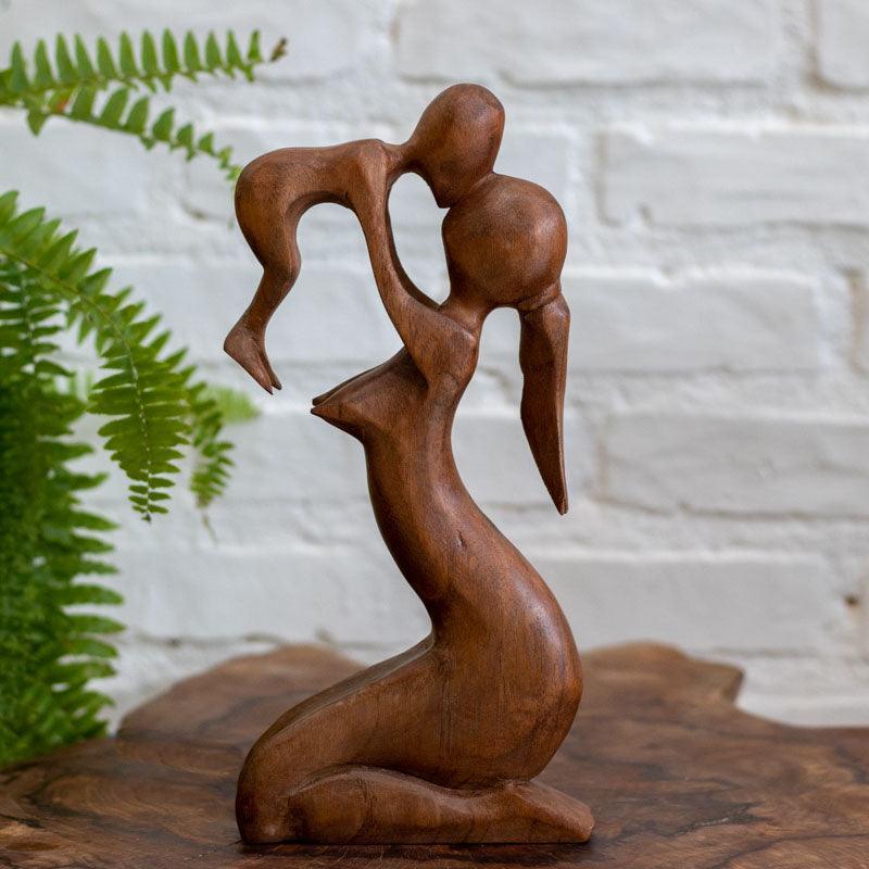 escultura amor mae filho maternal 50cm home decor decorativa decoracao balinesa bali indonesia artesanal artesanato artesintonia