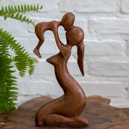 escultura amor mae filho maternal 50cm home decor decorativa decoracao balinesa bali indonesia artesanal artesanato artesintonia 