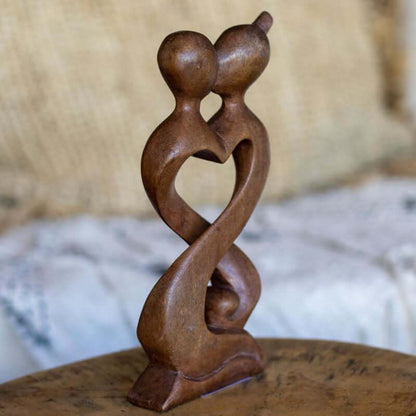 escultura abstrata amor infinito paixao madeira artesanato suar bali indonesia decoracao casa presente casal namorados loja artesintonia 04