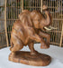escultura madeira suar elefante animais arte entalhada decoracao wood carved elephant 01