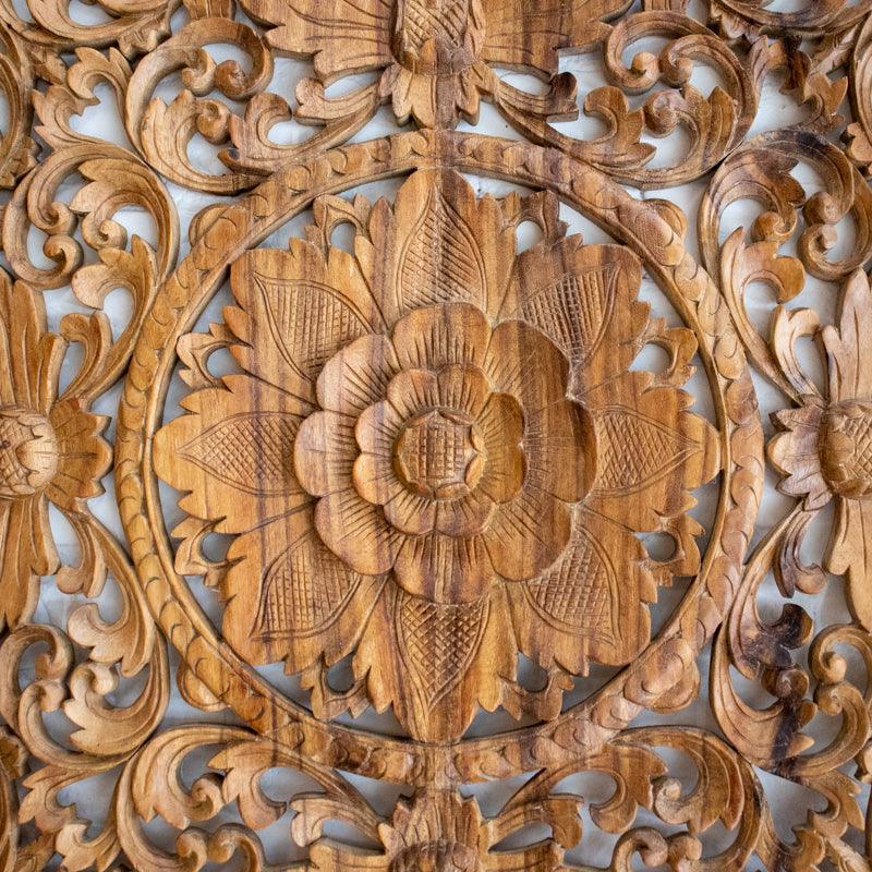 painel mandala artesanal madeira suar entalhado bali indonesia wood carved mandala 03