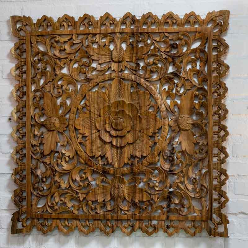 painel mandala madeira suar decoracao carved wood panel artesanato bali indonesia casa home decor 01