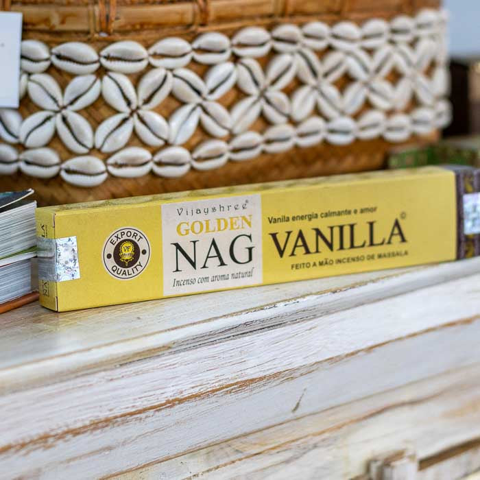 Incenso feito à mão na Índia com ingredientes naturais e aroma de baunilha