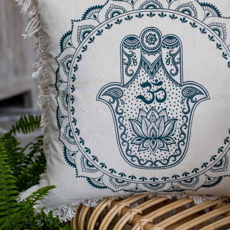 almofada boho chic bali mao hamsa artesanato textil boemia espiritual protecao decoracao sala quarto sofa cama comprar loja artesintonia 02