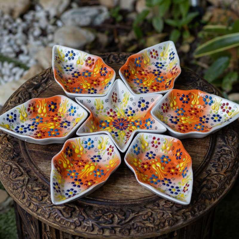 petisqueira ceramica turca pintura artesanal tradicao cultura cores flores estrela mesa cozinha petiscos loja artesintonia 01