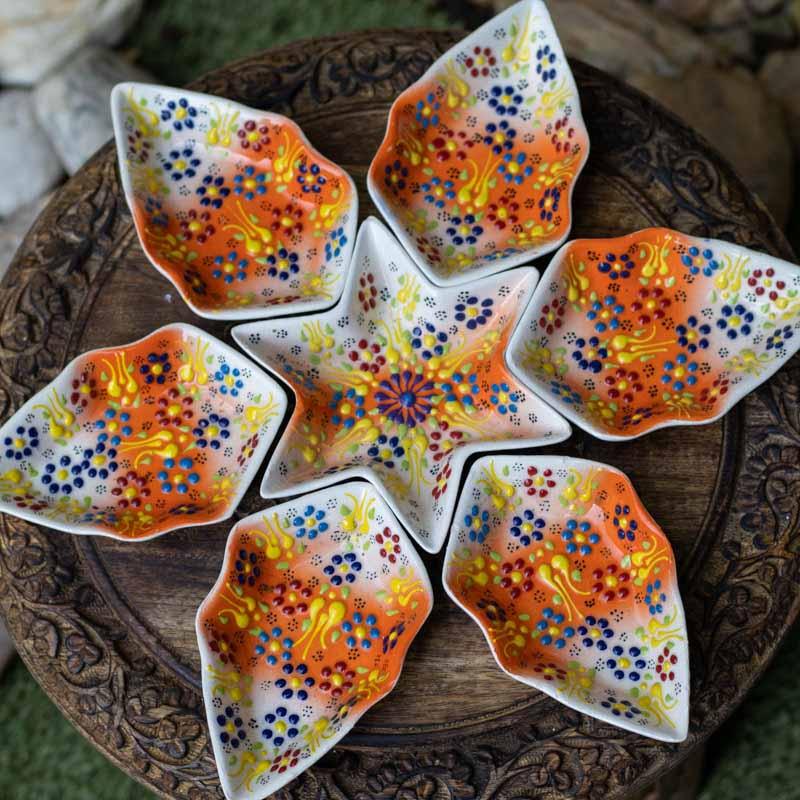 petisqueira ceramica turca pintura artesanal tradicao cultura cores flores estrela mesa cozinha petiscos loja artesintonia 03
