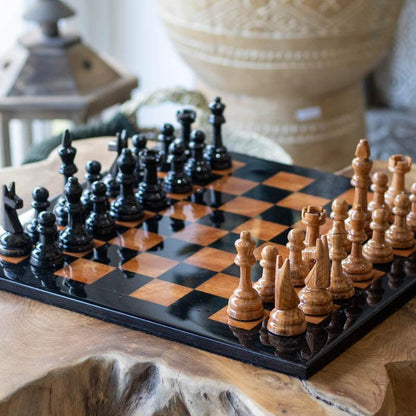 tabuleiro jogo xadrez pecas decoração resina brasil game decor home 04